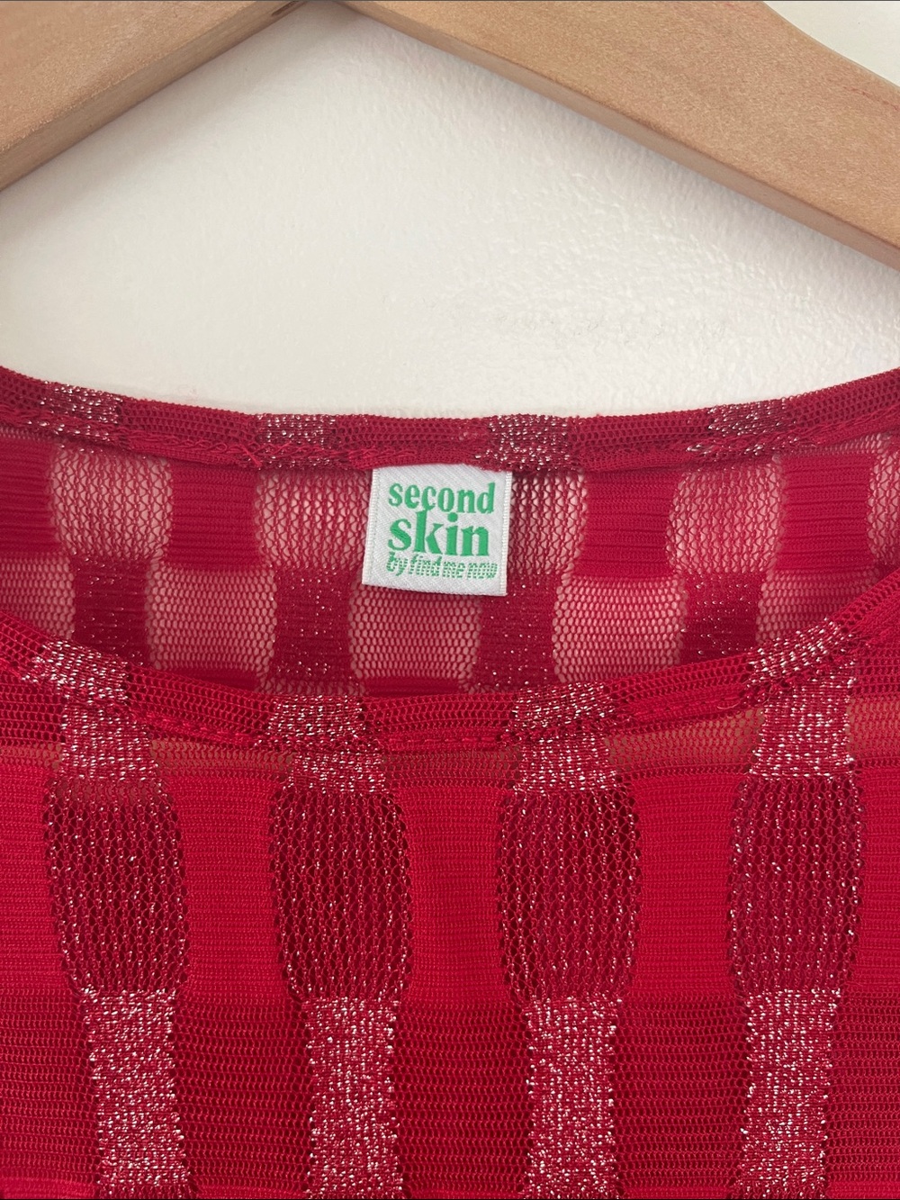 Lisa Says Gay/ Second Skin x Find Me Now red metallic mesh dress - Picture 2 of 5